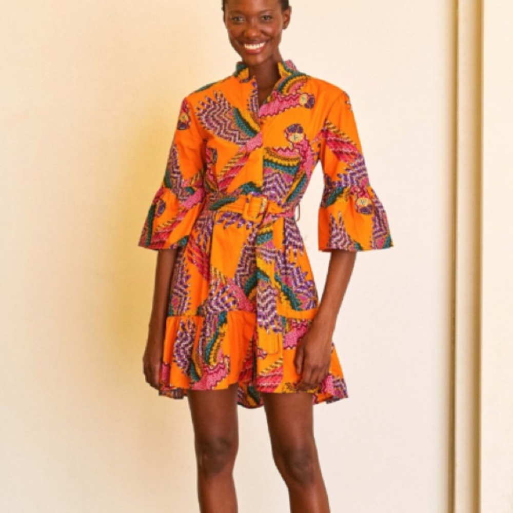 Farm Rio beaded macaws dress